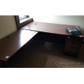 Mahogany Single Pedestal L Suite Desk